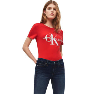 Calvin Klein dámské červené tričko Metallic - S (688)